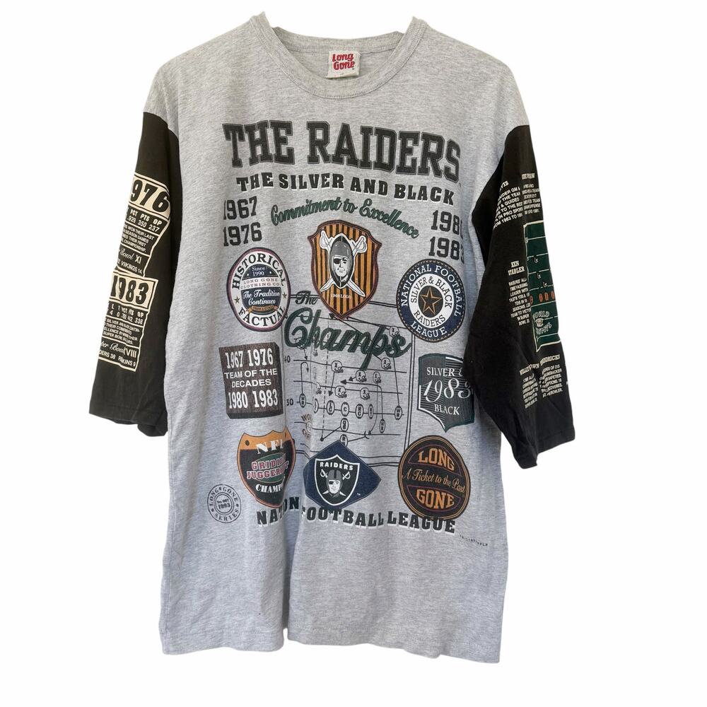 Vintage 90s Long Gone Raiders Team of the Decades Shirt Sz XL